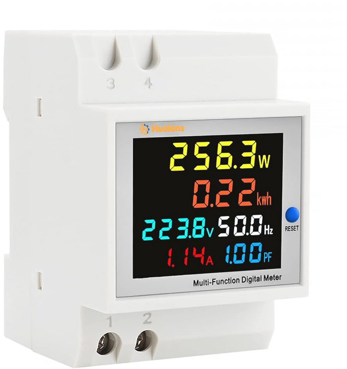 6-in-1 Digitale Stroommeter voor AC40-300V en 100A met Ampèremeter en Voltmeter