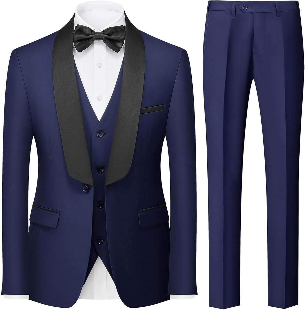 Klassiek Slim Fit Herenkostuum 3-Delig Mouwloos Vest Blazer en Pantalon