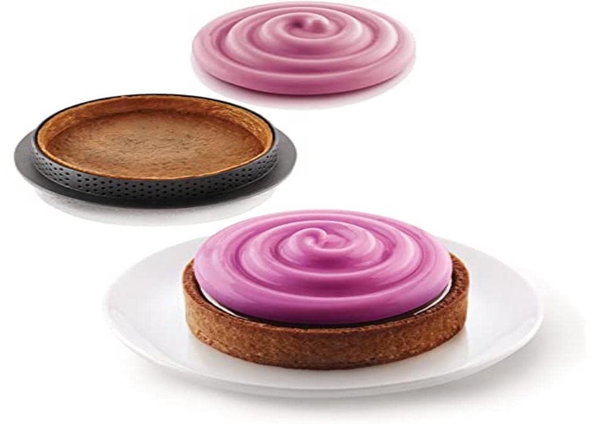 Unyqoos® Complete set voor het maken van mini-taartjes met siliconen vorm en ringen
