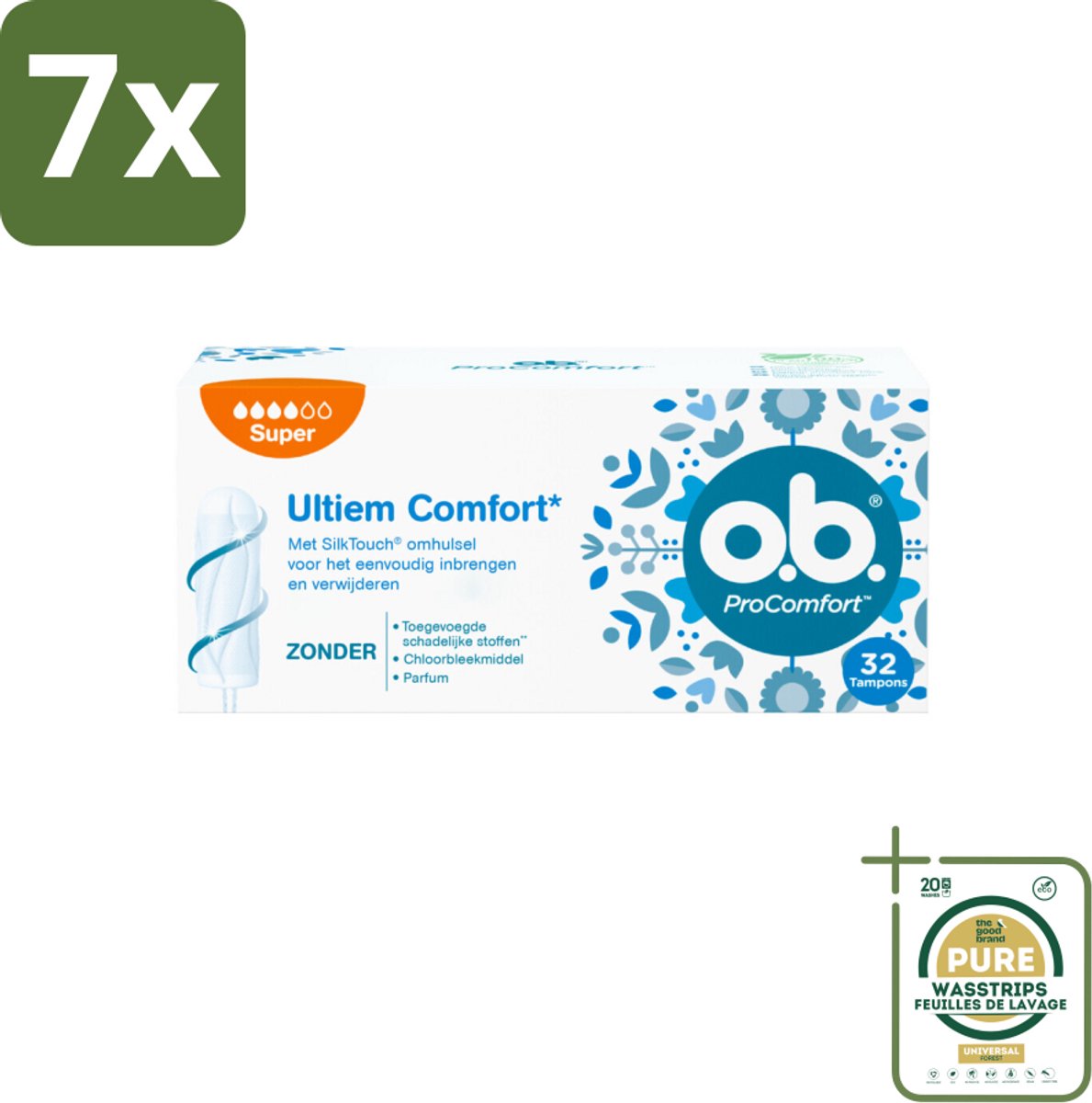7 x o.b. – ProComfort Tampons – Super – 32 Tampons - Grootverpakking - Koffiezetapparaat