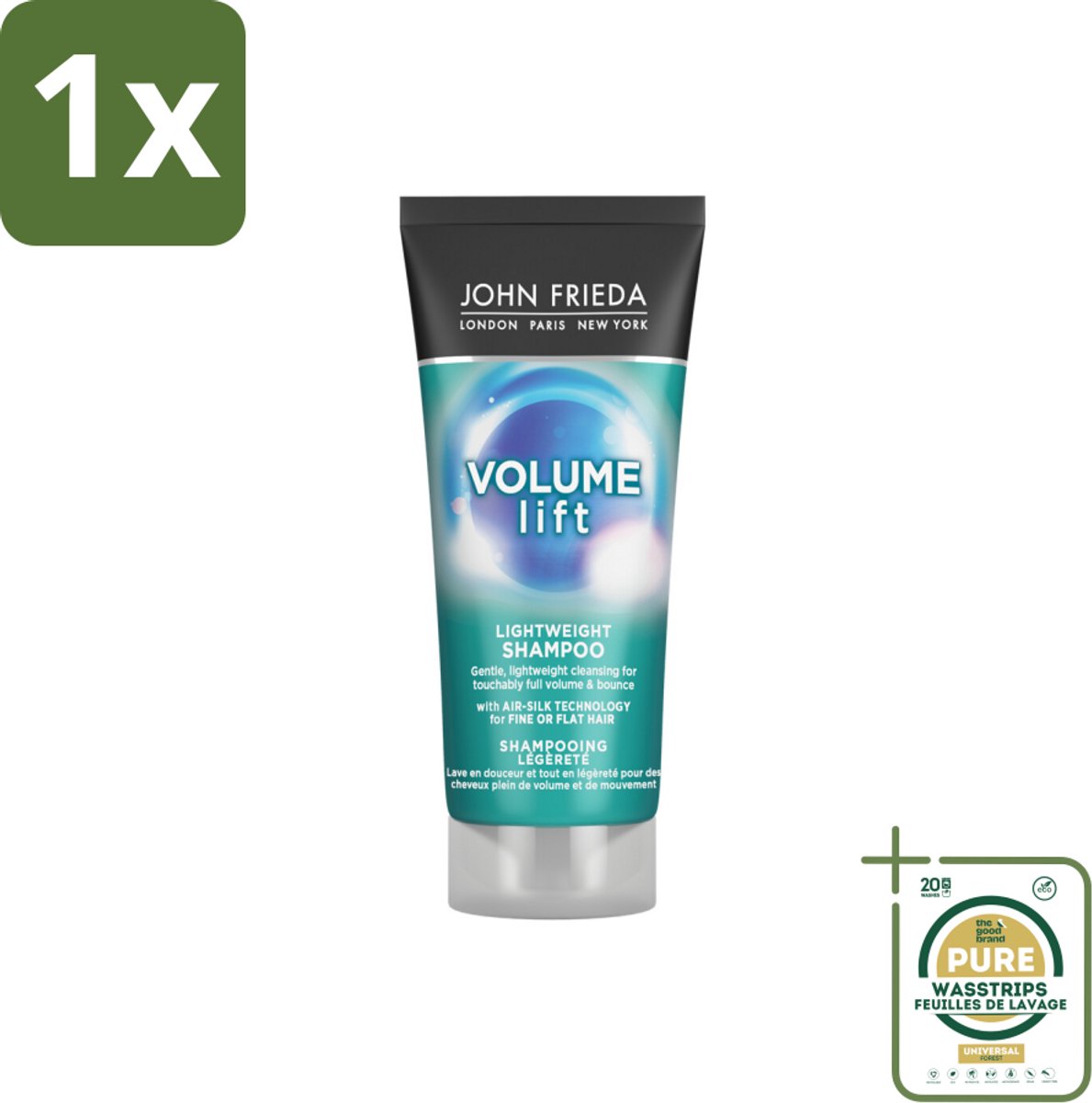 1 x John Frieda – Shampoo – Volume Lift Lightweight – Luchtig volume – 75 ml- Koffiezetapparaat