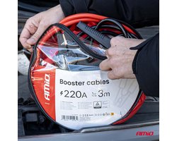 Booster Cables 220A 3m TÜV – Professionele Startkabels voor 12V Benzine Voertuigen