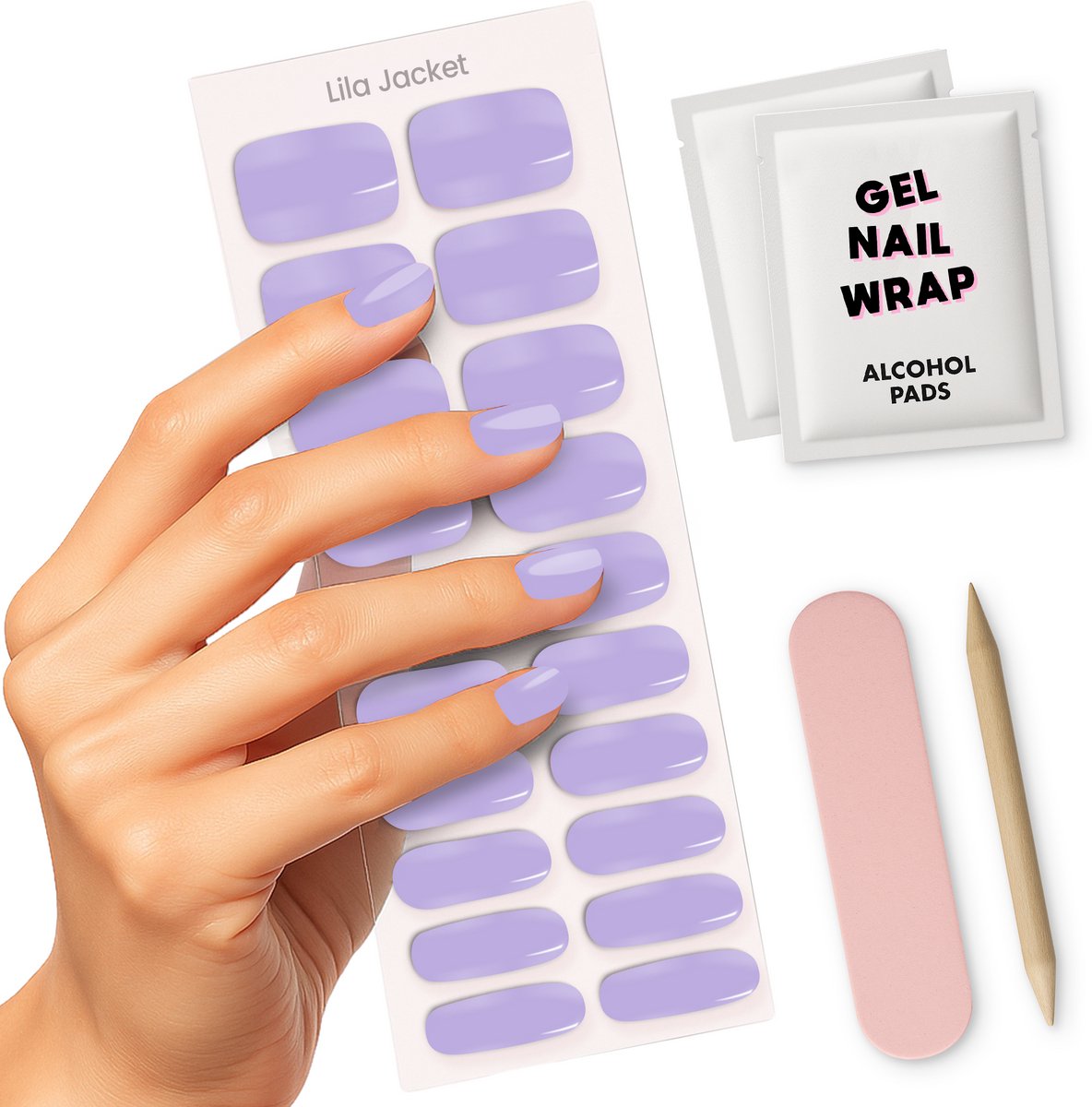 Gel Nail Wrap - Lila - Paars - Very Peri - Gel Nail Wraps - Velvet Rouge - Gel Nagel Stickers (incl. Instructievideo)