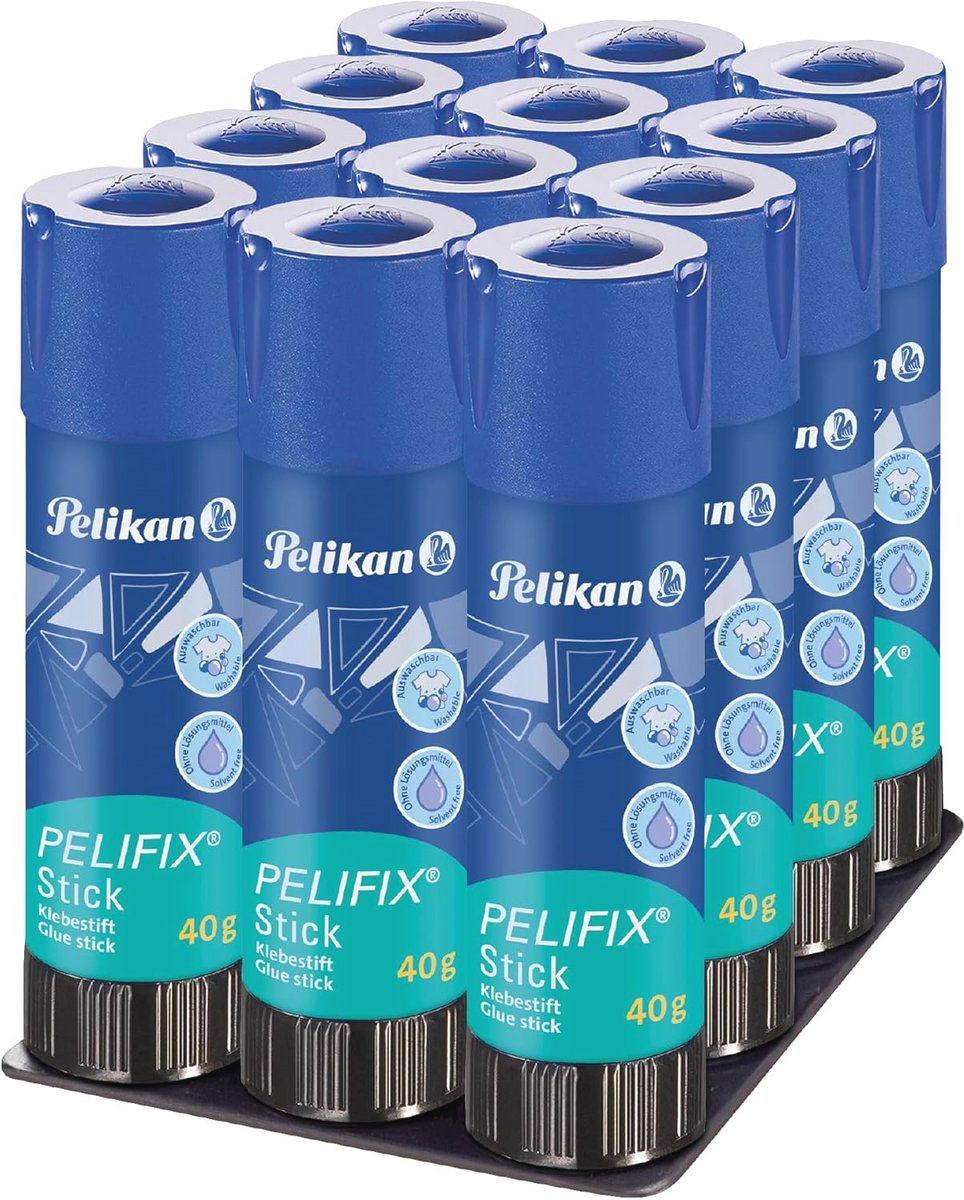 Set van 12 lijmsticks 40g voor creatief gebruik