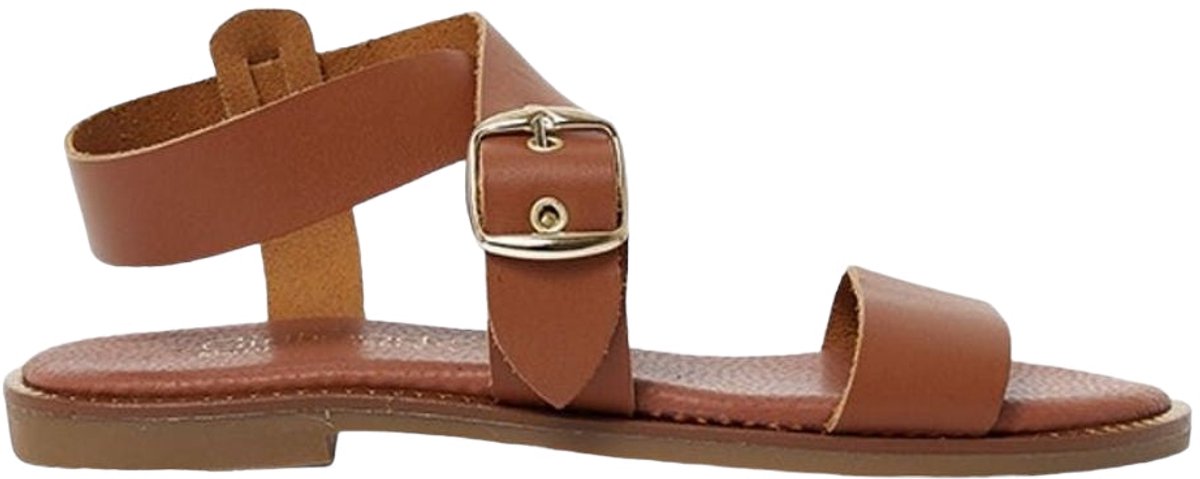 Sandalen Gemaakt Van Natuurlijk Leer Camel - 36