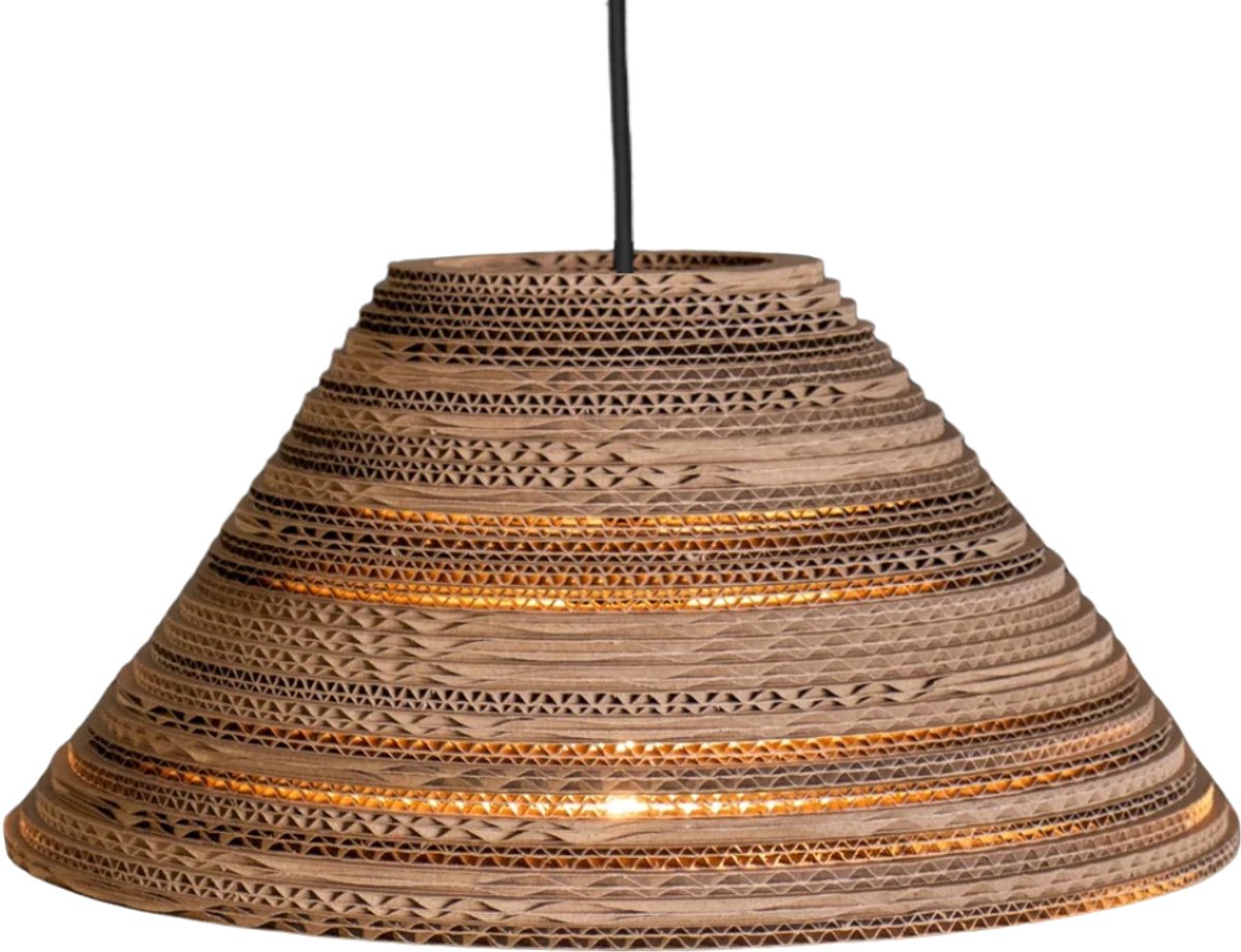 Kartonnen liempde lamp