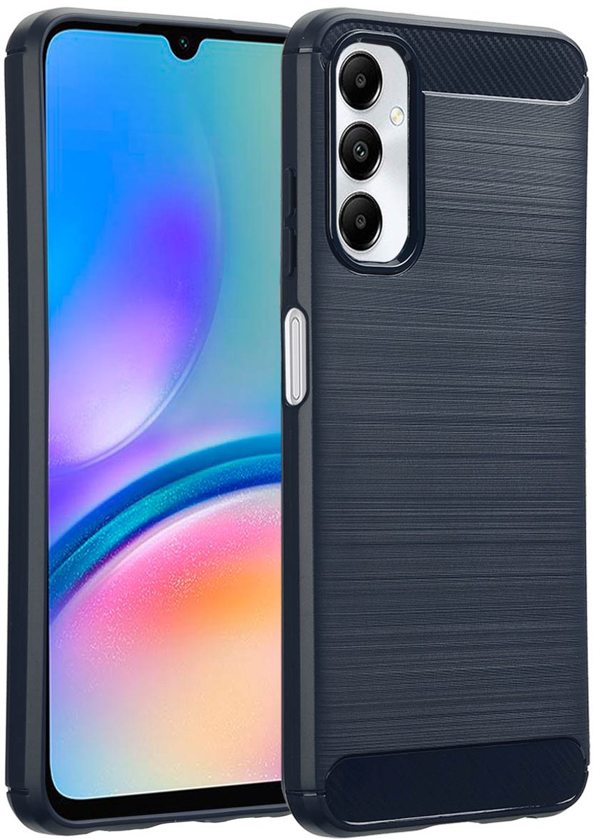 imoshion Hoesje - Geschikt voor Samsung Galaxy A05s - Brushed Backcover - Donkerblauw