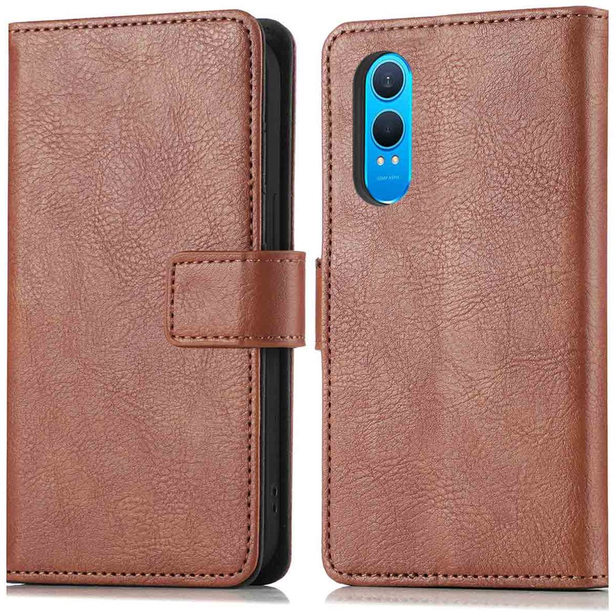 imoshion Hoesje - Geschikt voor OnePlus Nord CE 4 Lite 5G - Luxe Bookcase - Bruin