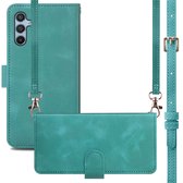 Coque iMoshion adaptée pour Samsung Galaxy A34 (5G) avec porte-cartes - Bookcase iMoshion avec cordon - Turquoise