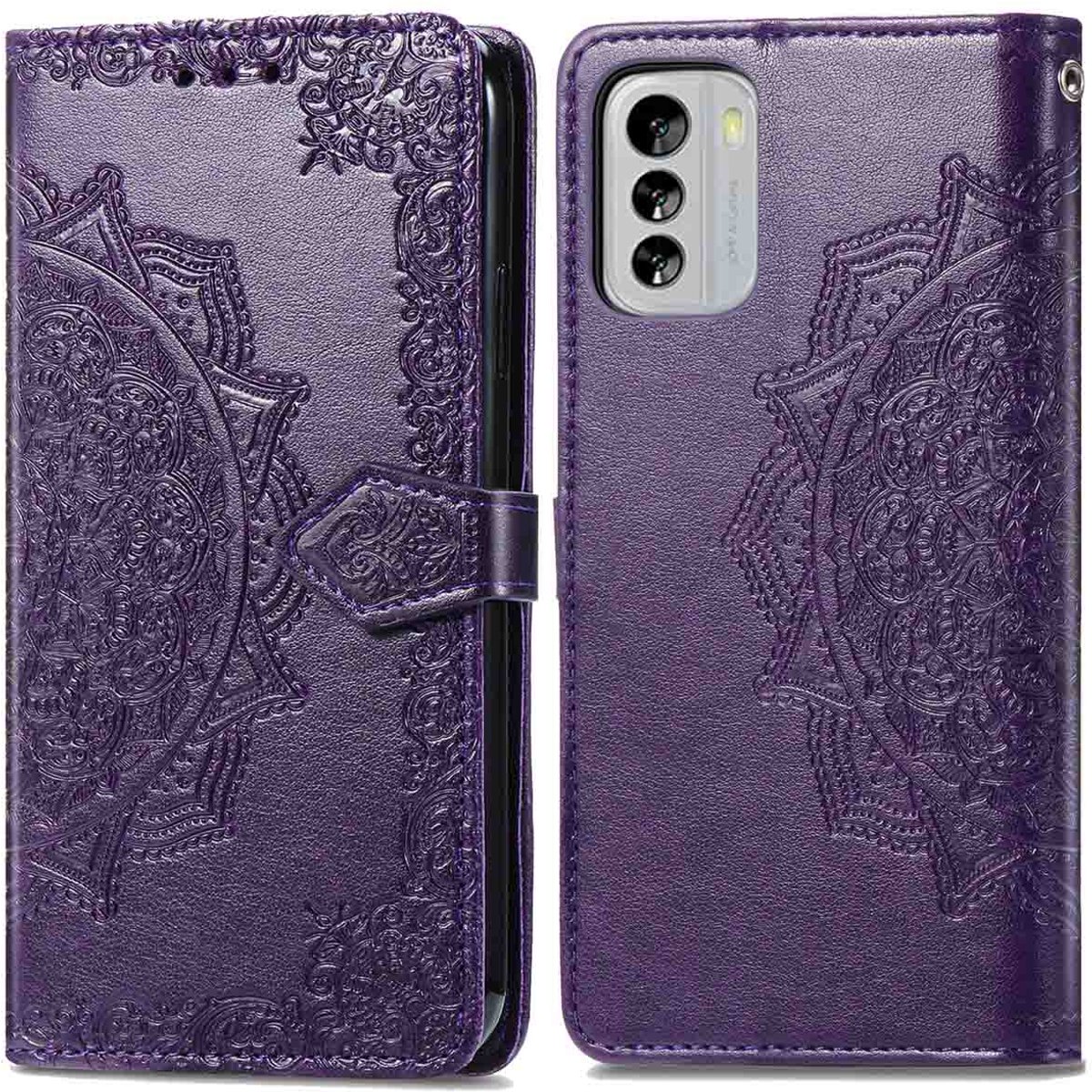 imoshion Hoesje - Geschikt voor Nokia G60 - Mandala Bookcase - Paars