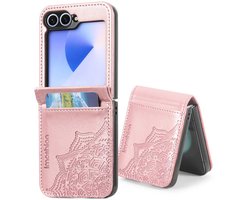 imoshion Hoesje - Geschikt voor Samsung Galaxy Z Flip 5 - Mandala Bookcase flip versie - Rosé Goud