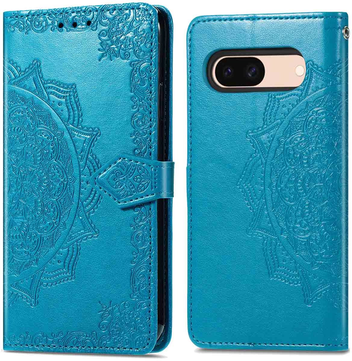 imoshion Hoesje - Geschikt voor Google Pixel 8a - Mandala Bookcase - Turquoise
