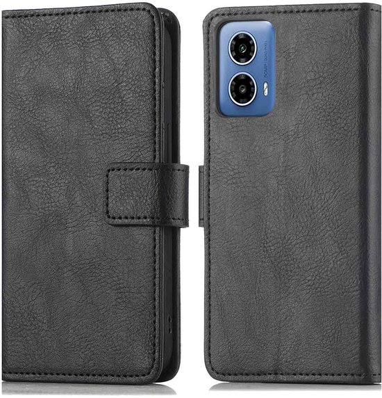 iMoshion Étui adapté pour Motorola Moto G34 avec porte-cartes - Bookcase iMoshion Luxe - Zwart