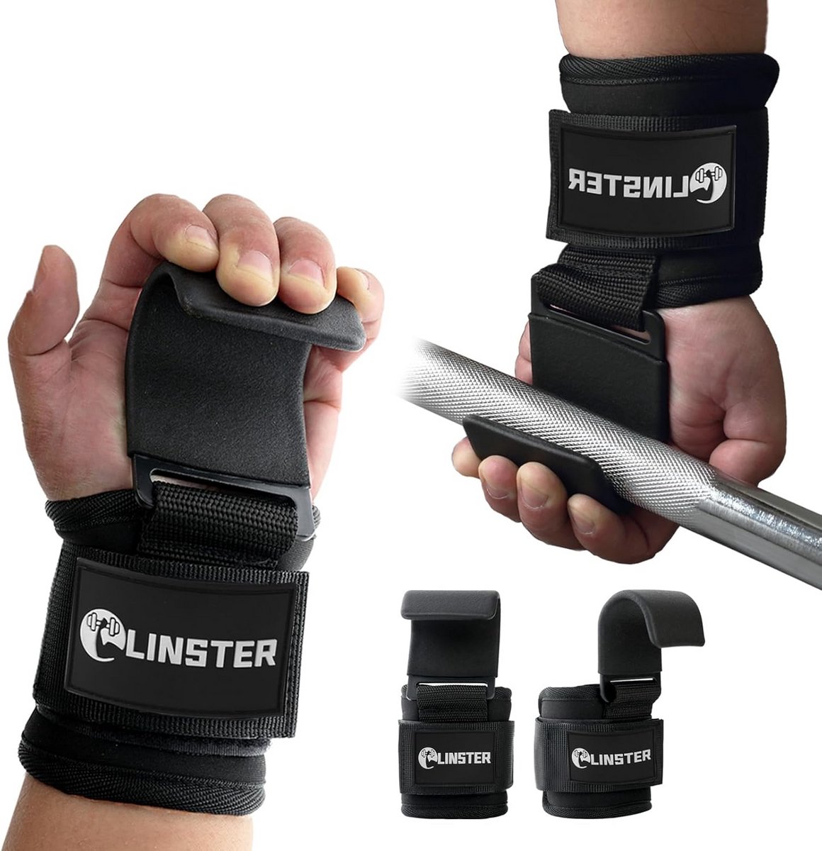 Trekkracht Haken voor Krachttraining - Neopreen Gewichthefhaak voor Bodybuilding, Deadlifting en Fitness