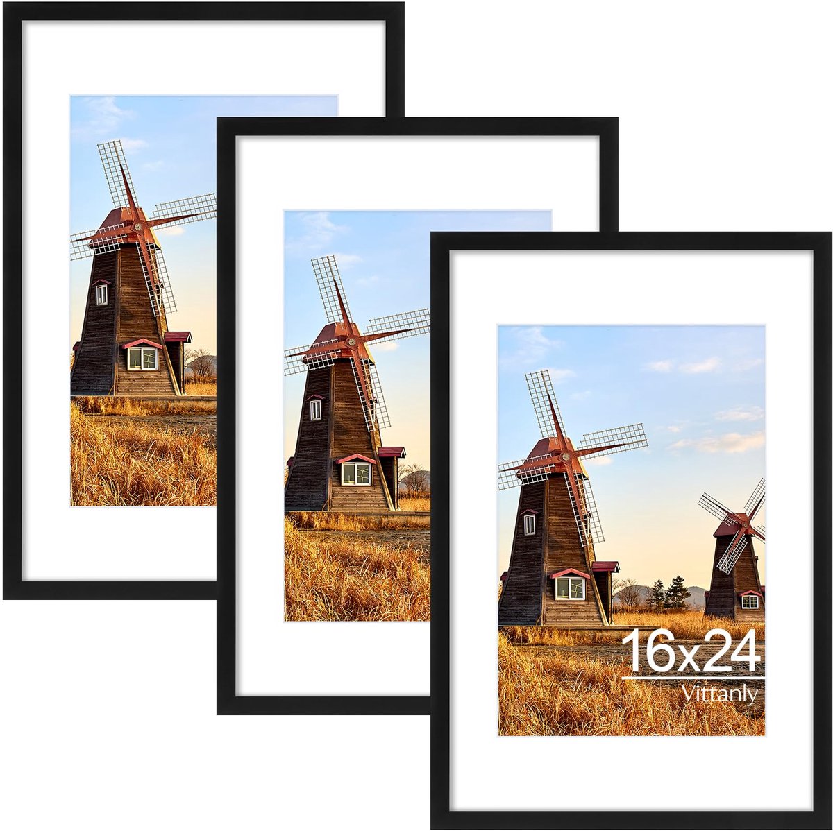 Homaxy - Fotolijst - Plexiglas Fotolijst - PVC Fotolijst - 16x24(40x60cm) - Zwart