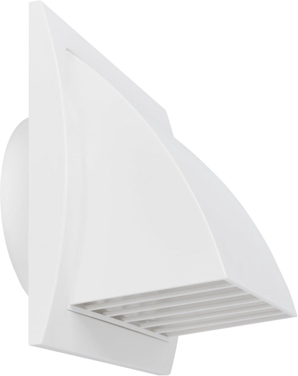 Afzuigkap met Regenhoes en Klep voor Binnen- en Buitenventilatie - 10 cm, Wit