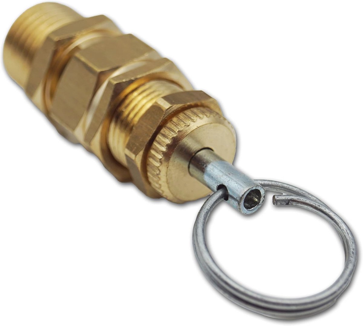 Instelbaar veiligheidsventiel 1/4 inch voor perslucht 8-12 bar