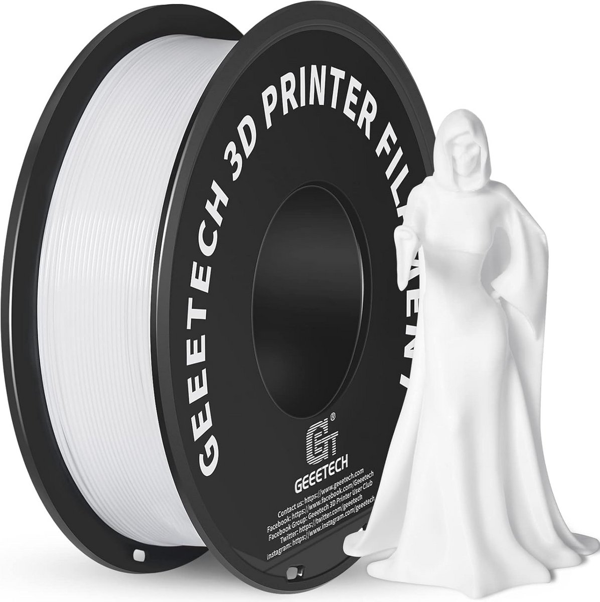 PLA 1.75mm Filament voor 3D-printers - 1kg Spoel