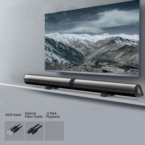 Soundbar met 40W Subwoofer en 3D Stereo Surround Geluid voor TV en Computer — afbeelding 5