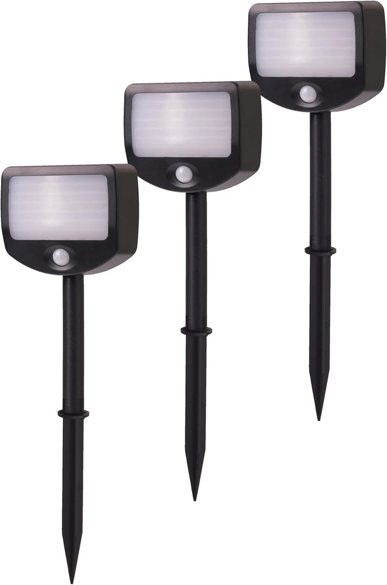LED Accuspot met Bewegingsmelder en Schemeringssensor - Set van 3 - Draadloze Veiligheidslampen