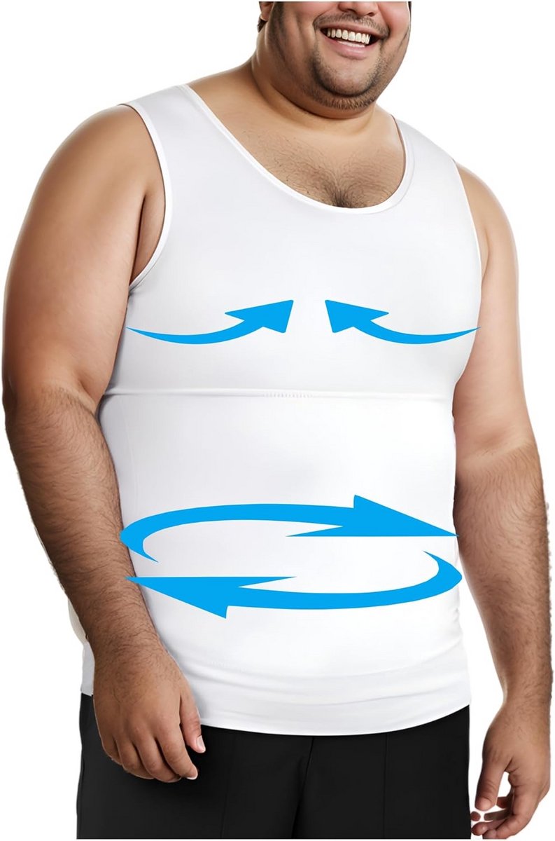 Compressie Shirt voor Mannen - Buik en Borst Corrigerend Onderhemd