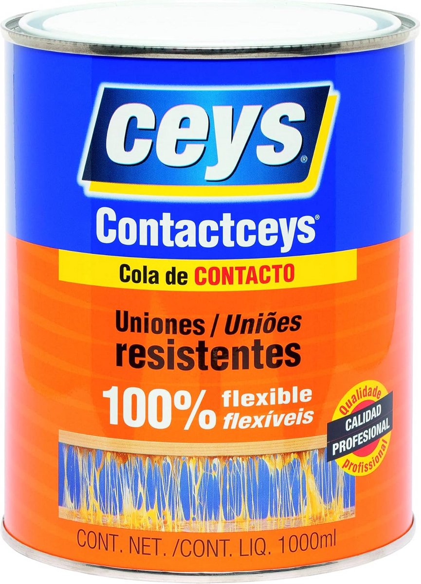 Contactlijm 1 liter voor hout, textiel en kurk
