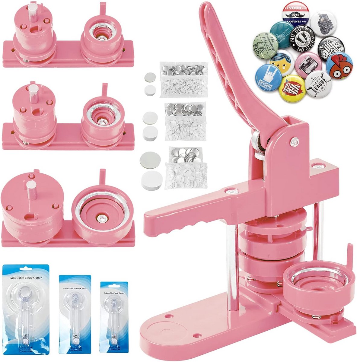 Button Maker Machine voor Knop Badges - Meerdere Maten en Accessoires