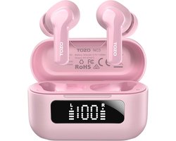 TOZO NC3 Hybride Actieve Ruisonderdrukking Draadloze Bluetooth 5.3 Earbuds 6 Mics ENC Clear Call 55H speeltijd 32 vooraf ingestelde EQ's via APP IPX8 Waterdichte in-ear hoofdtelefoon met LED-display
