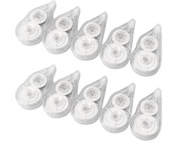 Correctietape - 10 stuks - Correctierollers - Rolcorrector - Adhesive Roller - Mini - Pocket Mouse - Beschermde dop - Corrector - Direct Droog - voor Plakboeken en Ambachten -5mm* 8 M