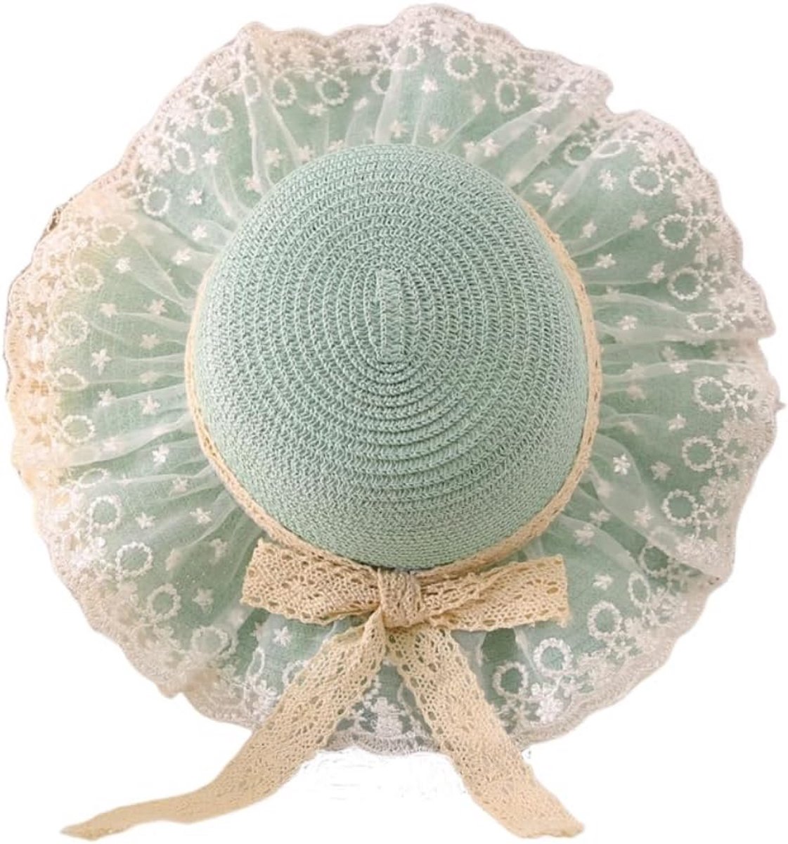 Zomer Strohoed voor Meisjes en Baby - UV Bescherming Strandhoed en Reisaccessoire