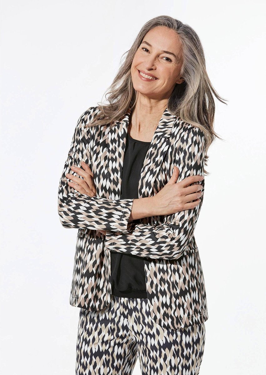 Goldner Blazer Blazer met patroon