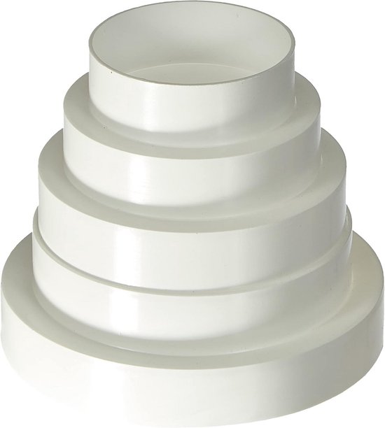 Universele verloopverbinder, 80-150 mm, verloopstuk, 80-100 mm, 100-120 mm, 120-140-150 mm, met roestvrijstalen slangklemmen, aluminiumfolietape, ABS-verloopstuk voor ventilatiesysteem, ventilatie