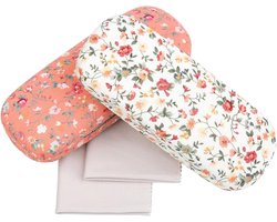 Allecta - Bloemen Brillenetui, Harde Schaal Draagbaar met Reinigingsdoek, Retro Design, Kinderbrillen, Dames Leesbrillen.