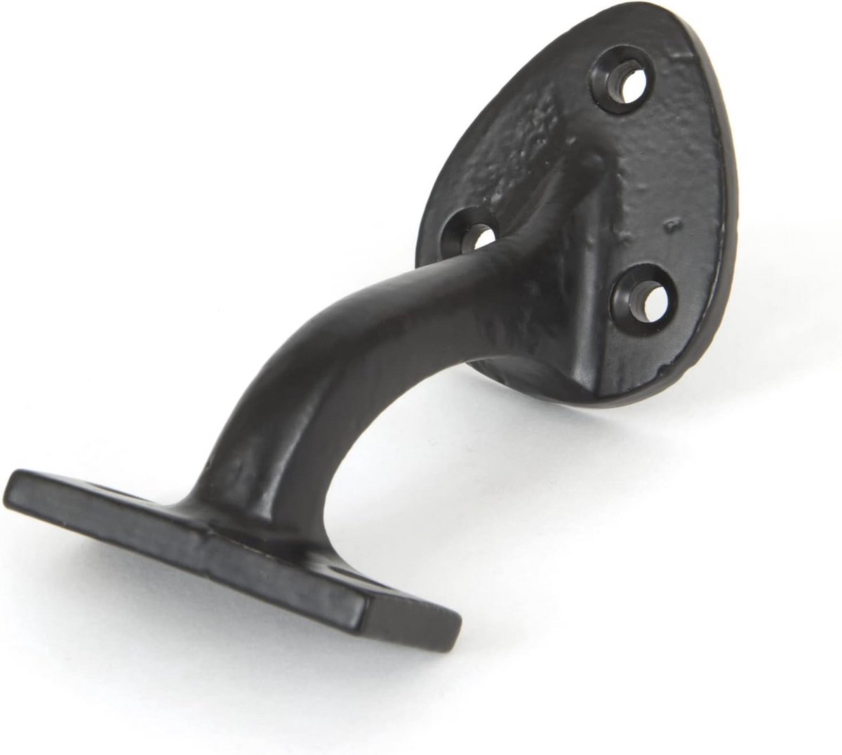 Leuningbeugel 2 inch - Zwart - Handgemaakt van gesmeed staal