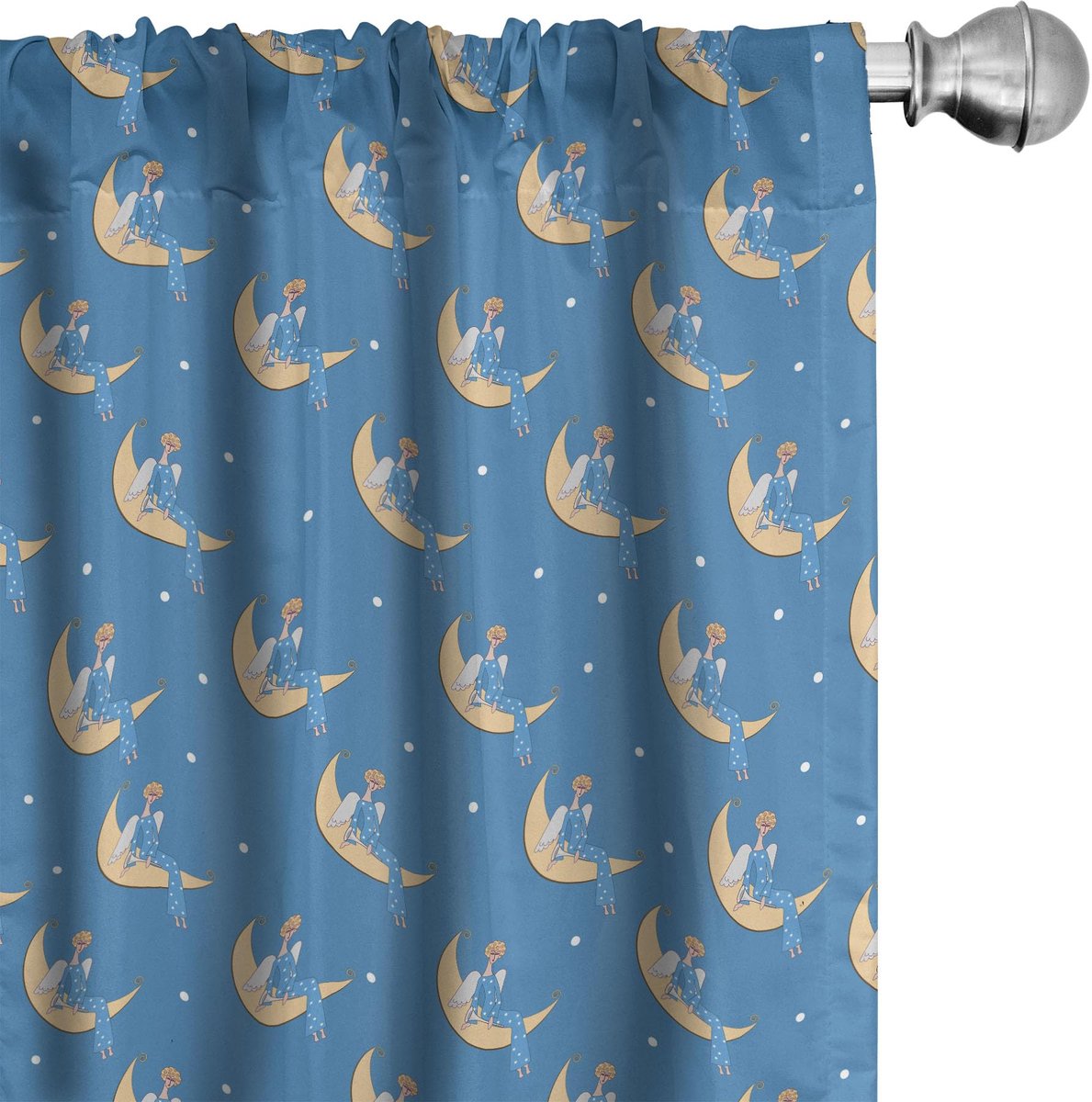 ABAKUHAUS Verduisteringsgordijnen – 2x75x225 cm – zeeblauw-perzik – microvezel Meerblauw Perzik