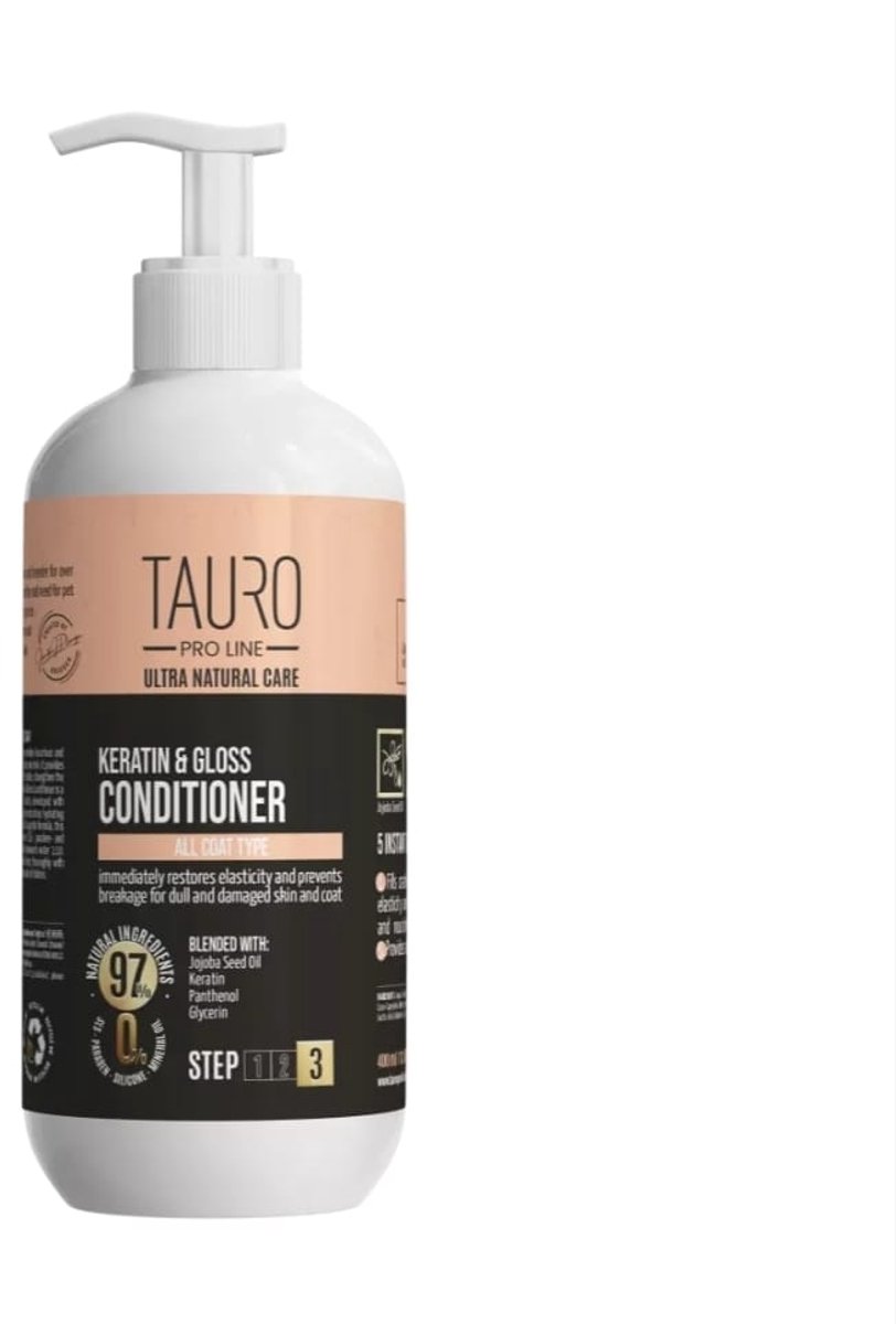 Tauro Pro Line - Keratin & Gloss conditioner - Natuurlijk - hond - hondenshampoo