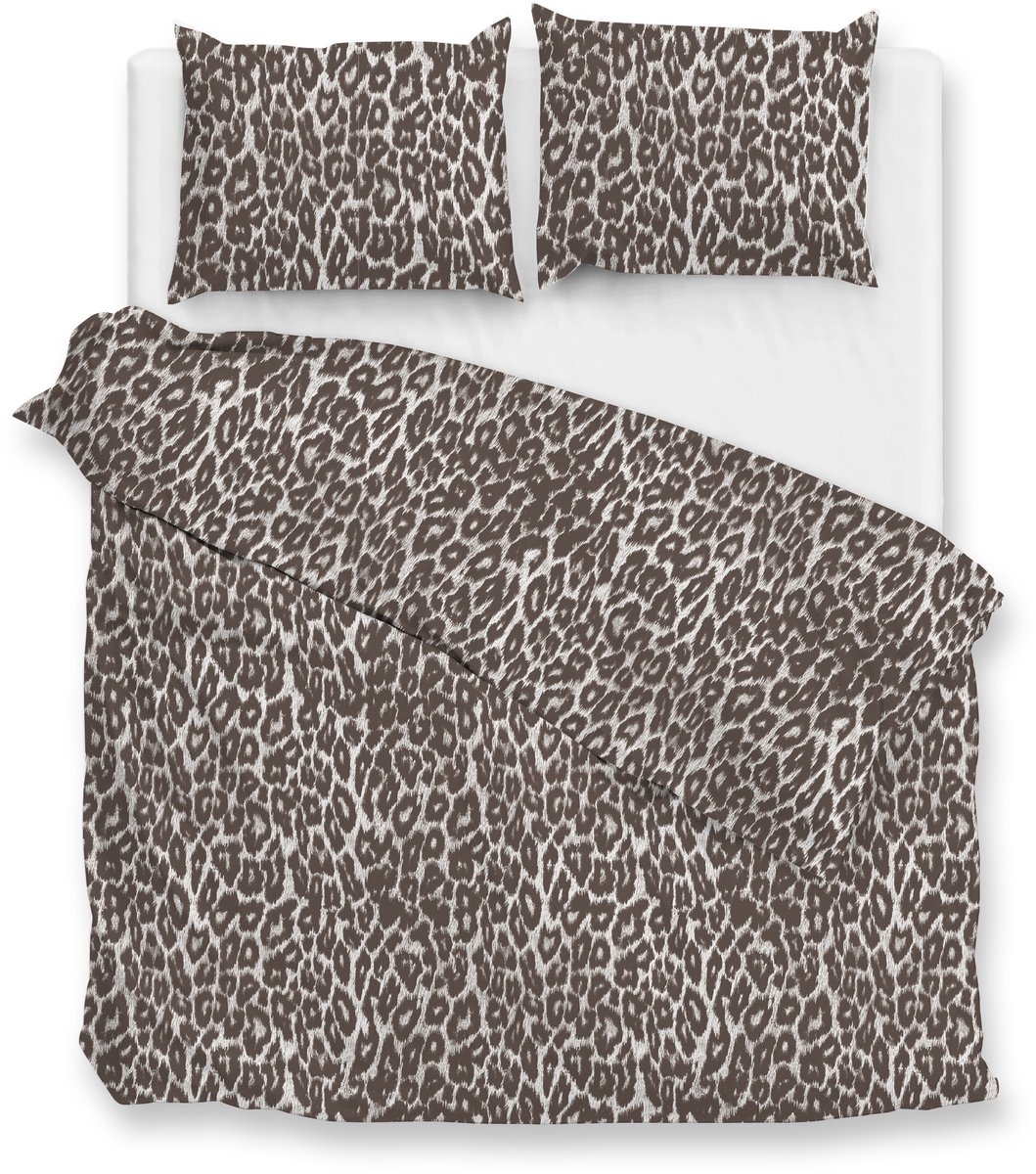 Zohome Dekbedovertrek Lucia - Bedlinnen met Dieren print - 240x220 - Natural - Dekbedhoes van 100% Katoen-Flanel