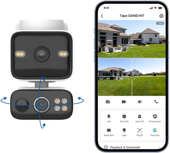 TAPO C645D KIT Beveiligingscamera buiten met zonnepaneel- Dual lens- 2K -IP65 van TP-Link — afbeelding 5
