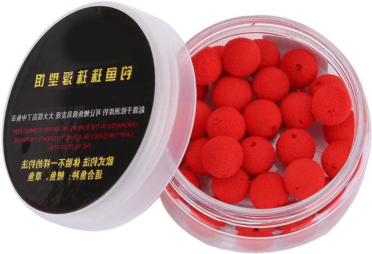 Cosensi - Karper aas schuim bal set van 30 stuks - Rode vissen kralen - Pop-up boilies