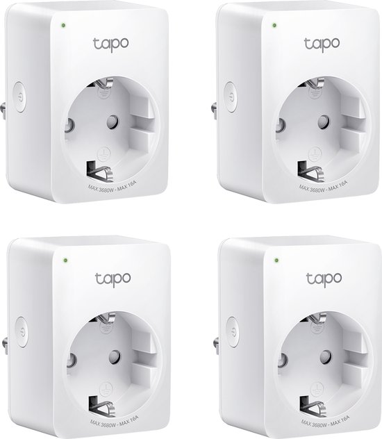 TP-Link Tapo P110 – Slimme Stekker – Smart Plug – 4 stuks – WiFi Stopcontact – Energiebewaking