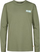 Petrol Industries - Jongens Jersey T-shirt met grafische print Palmera - Groen - Maat 164