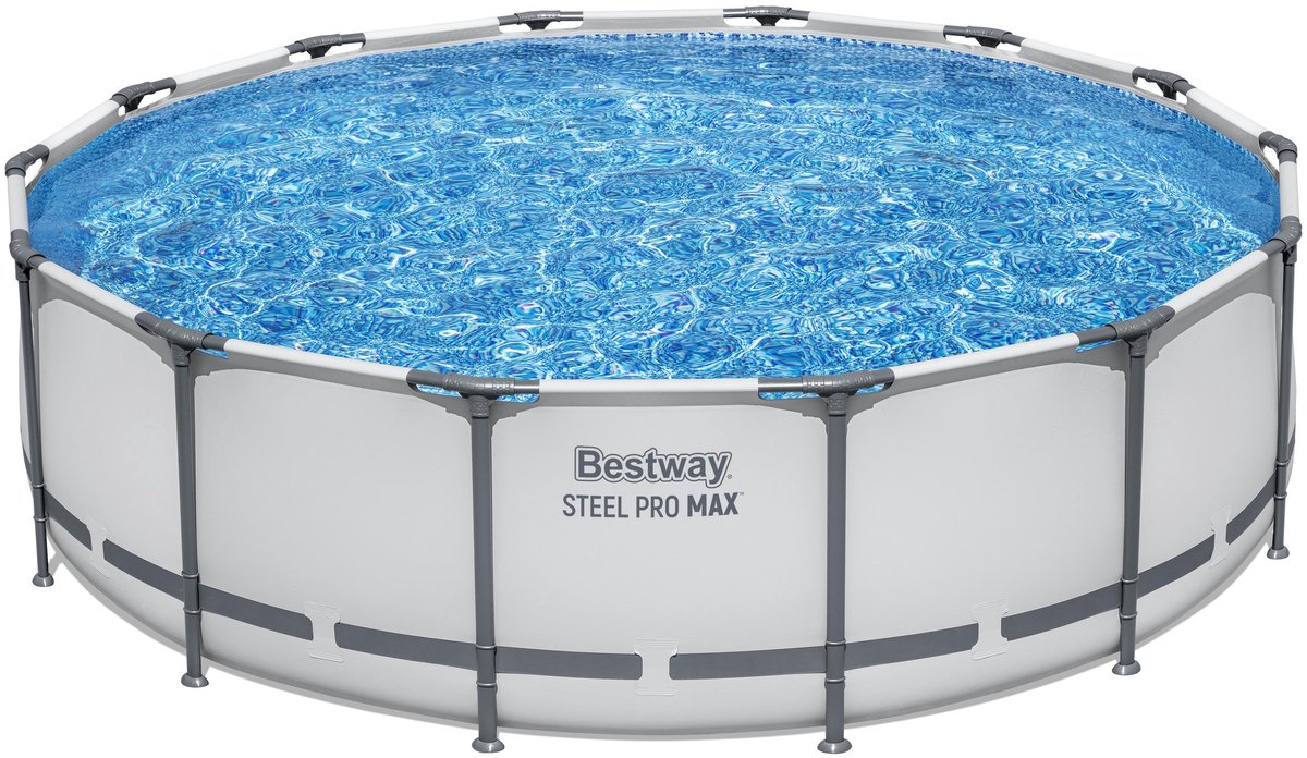 Bestway - Steel Pro MAX - Opzetzwembad inclusief filterpomp en accessoires - 427x107 cm - Rond