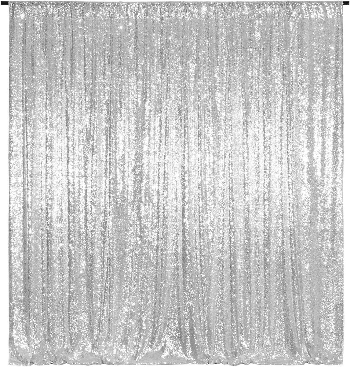 Cosensi - Pailletten Achtergrond Gordijn voor Bruiloft en Feesten - 244x244cm
