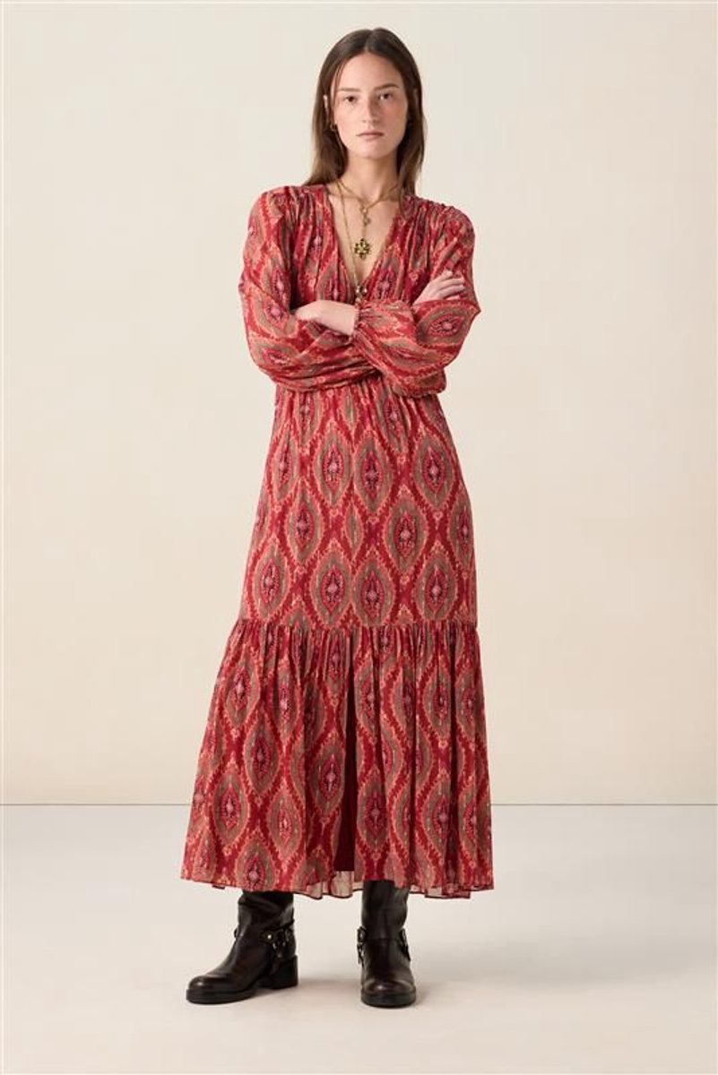 Sissy-Boy - Rode maxi jurk met print