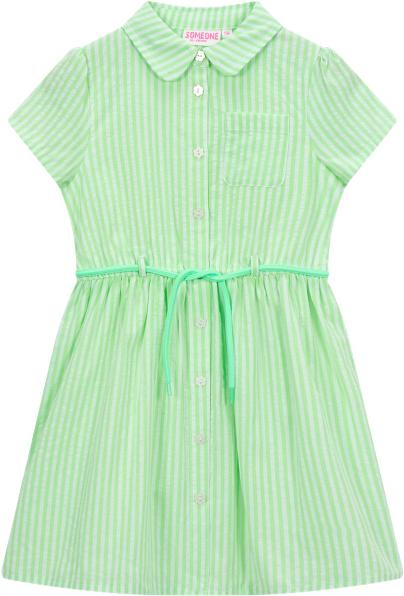 Someone MARLEY-SG-51-C Meisjes Jurk - FLUO GREEN