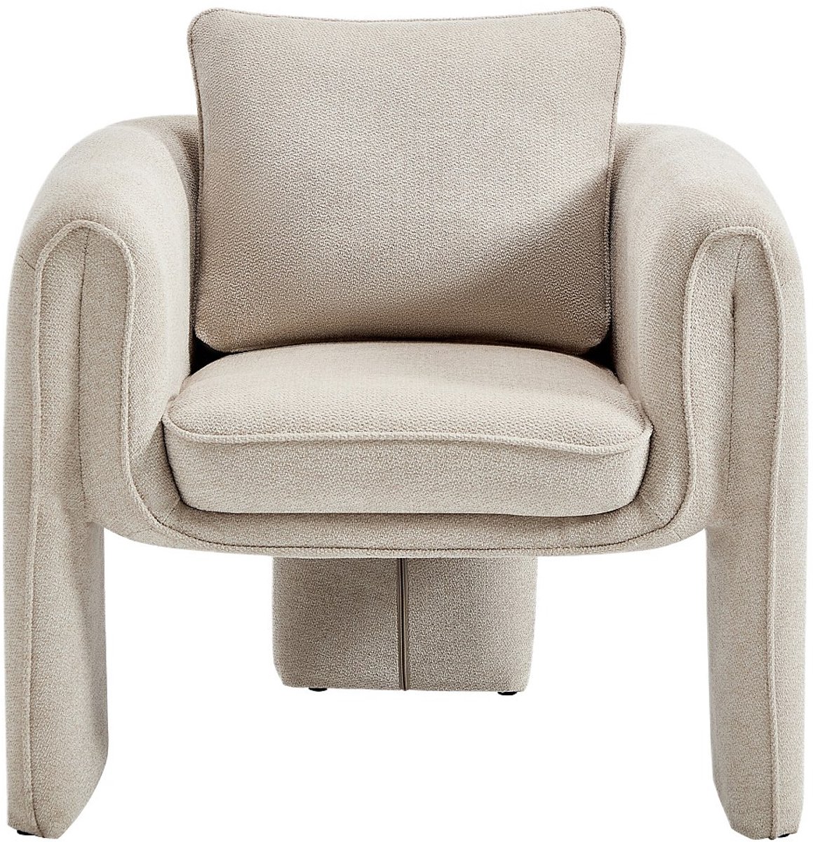 Vente-unique Fauteuil van grijze stof JOLIPIA Beige