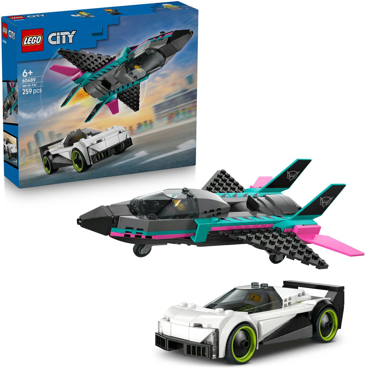 LEGO City Great Vehicles - 60489 - Straalvliegtuig vs. Sportauto – foto 2