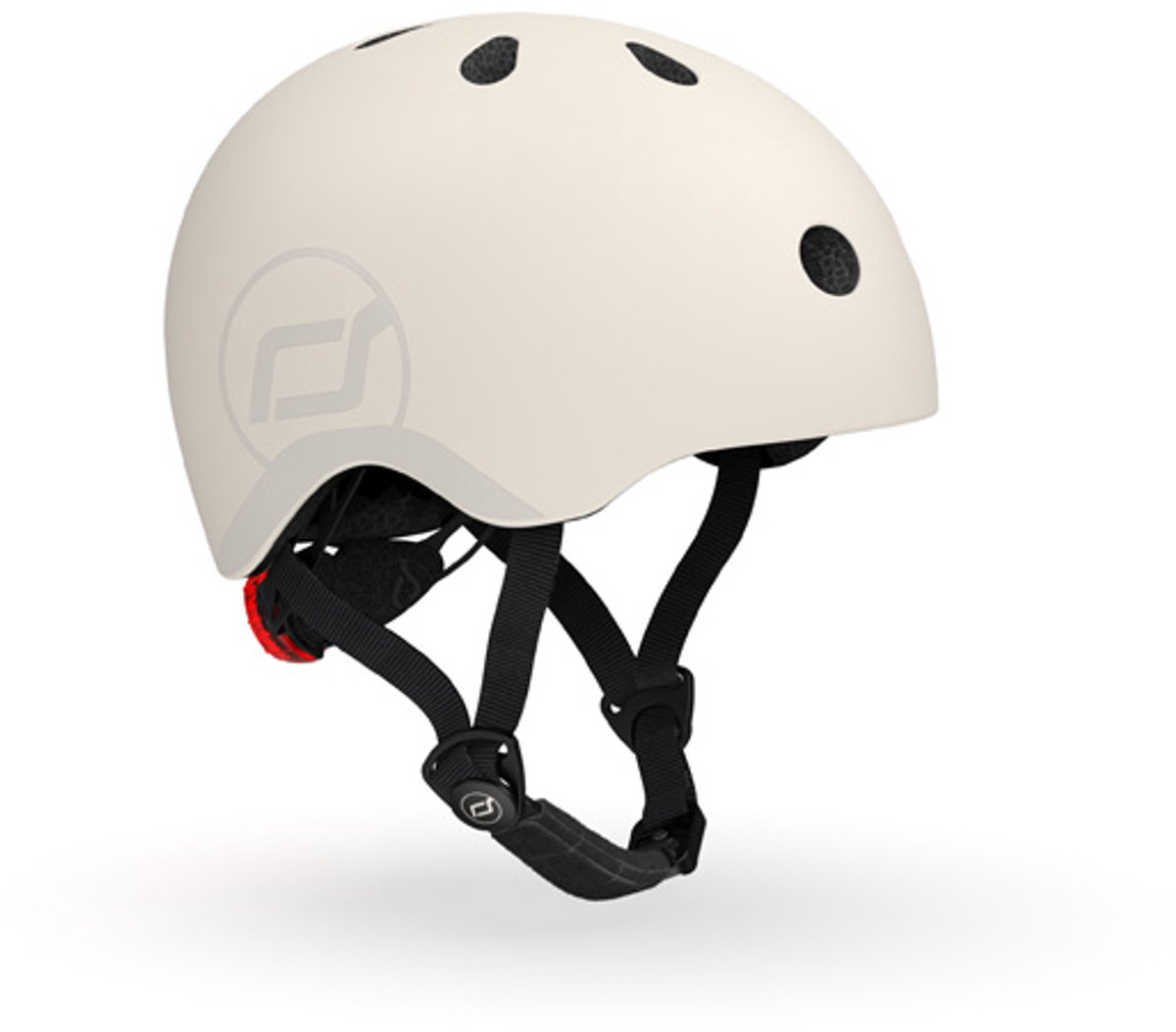 Scoot & Ride Helmet – Kinderhelm – S 51-55 cm – LED achterlicht – magnetische sluiting – verstelbaar – Ash
