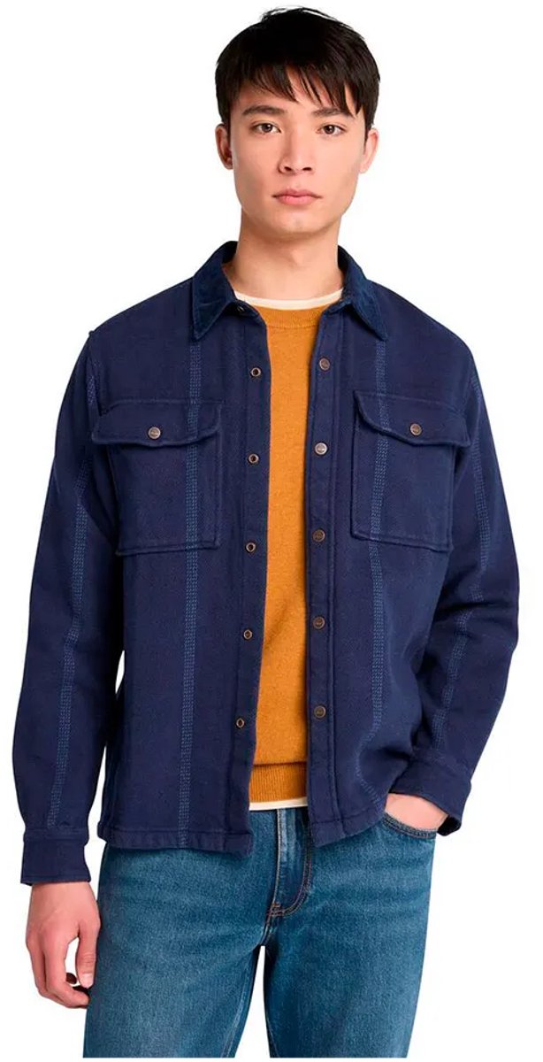Timberland Corduroy Collar Utility Overhemd Met Lange Mouwen 3XL Man Peacoat