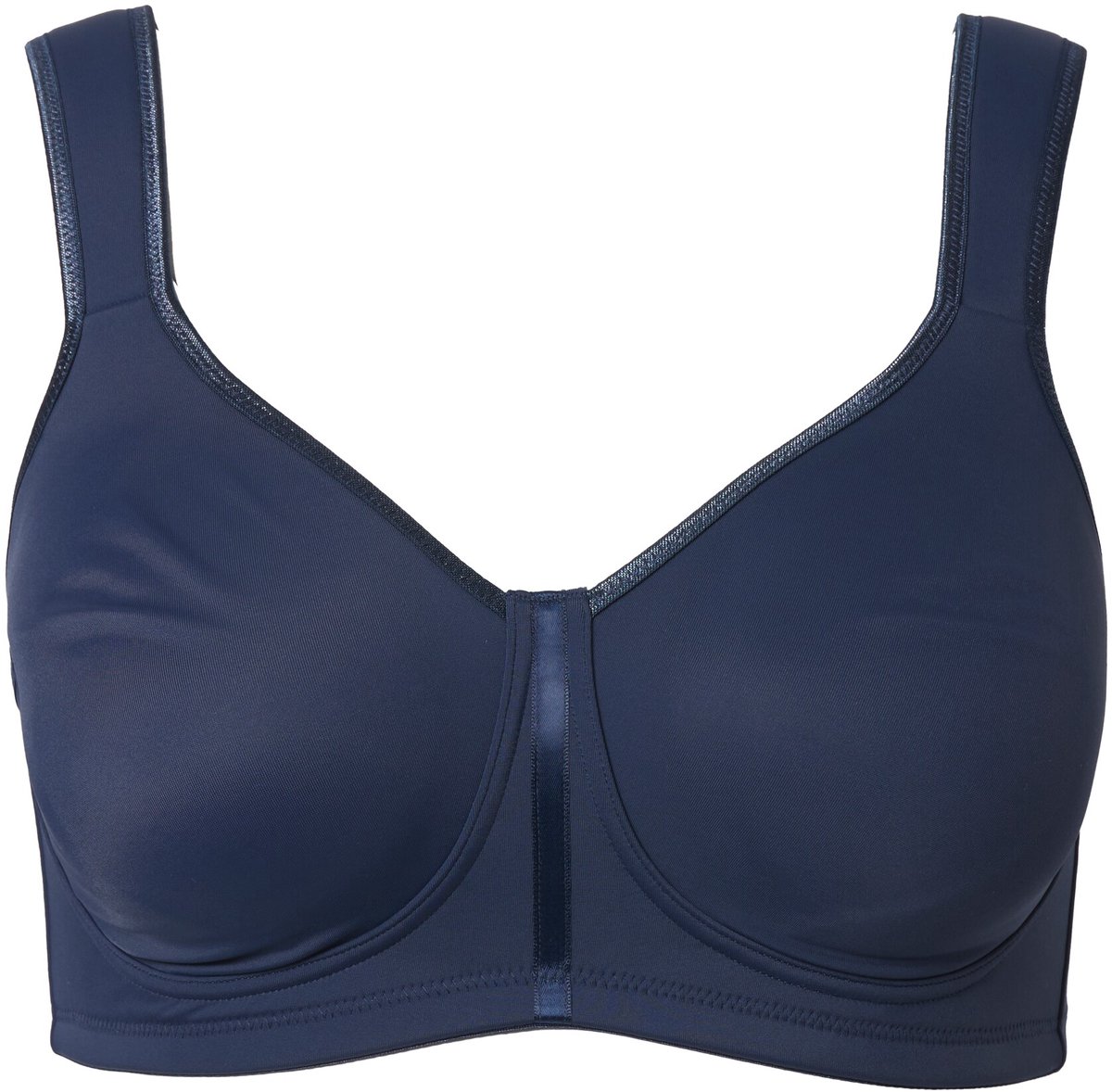 Ulla Popken - Dames - Wellnessbeha microvezel zonder beugel - Nachtblauw - Maat 105C